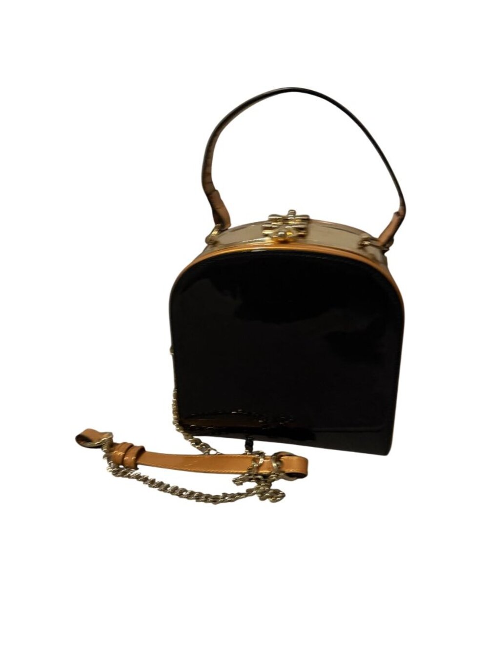 BRANGIO Black Gold Jeweled  Hardsided Crossbody Bag
